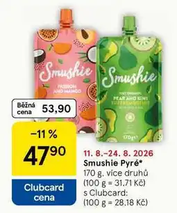 Tesco Smushie Pyré, 170 g, více druhů nabídka
