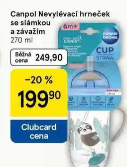 Tesco Canpol Nevylévací hrneček se slámkou 6m+ a závažím conpol babies, 270 ml nabídka