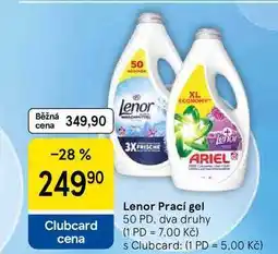Tesco Lenor Prací gel, 50 PD, dva druhy nabídka