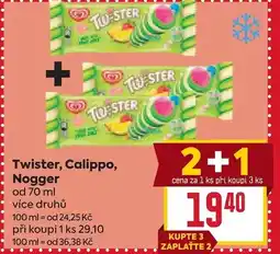 Billa Twister, Calippo, Nogger nabídka