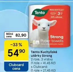Tesco Tento kuchyňské utěrky Strong, 2 role. 3 vrstvy nabídka