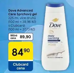 Tesco Dove Advanced Care Sprchový gel, 225 ml, více druhů nabídka