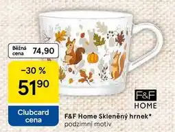 Tesco F&F Home Skleněný hrnek, podzimní motiv nabídka