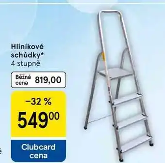 Tesco Hliníkové schůdky, 4 stupně nabídka