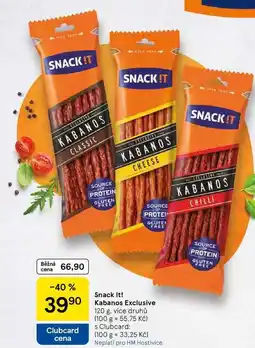 Tesco Snack It! Kabanos Exclusive, 120 g, více druhů nabídka