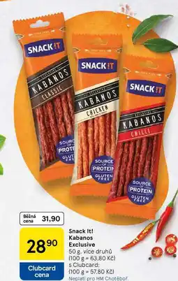 Tesco Snack It! Kabanos Exclusive, 50 g, více druhů nabídka
