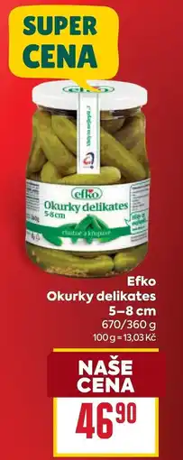 Billa Efko Okurky delikates 5-8 cm nabídka