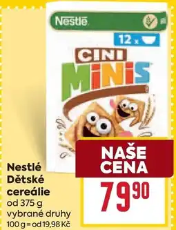 Billa Nestlé Dětské cereálie nabídka