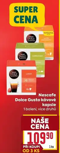 Billa Nescafe Dolce Gusto kávové kapsle nabídka