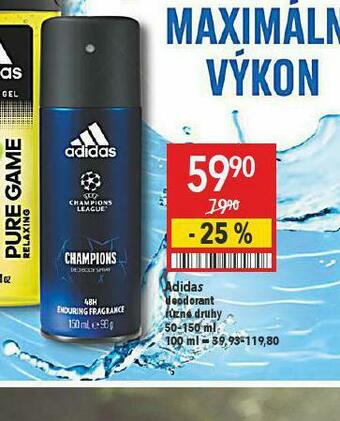 Globus Adidas deodorant nabídka