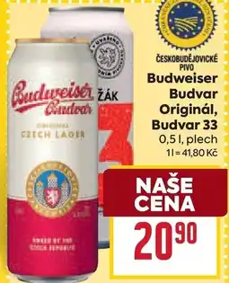 Billa Budweiser Budvar Originál, Budvar 33 nabídka