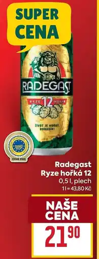 Billa Radegast Ryze hořká 12 nabídka