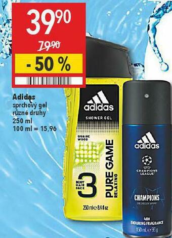 Globus Adidas sprchový gel nabídka