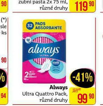 Teta Always dámské vložky nabídka