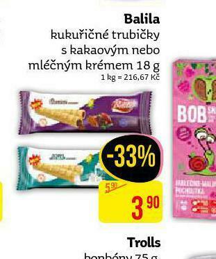 Teta Balila kukuřičné trubičky nabídka