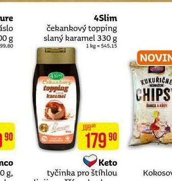 Teta 4slim čekankový topping slaný karamel nabídka