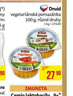 Teta Druid vegetariánská pomazánka nabídka