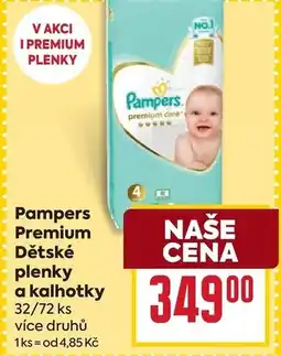 Billa Pampers Premium Dětské plenky a kalhotky nabídka