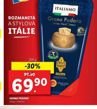Lidl Grana padano nabídka