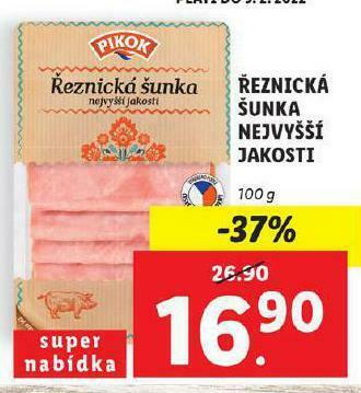 Lidl Řeznická šunka nabídka