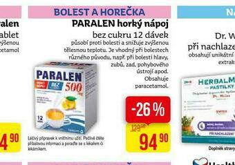 Teta Paralen horký nápoj nabídka