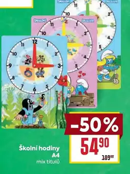 Billa Školní hodiny A4 nabídka