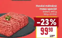 Billa Hovězí mělněné maso speciál nabídka