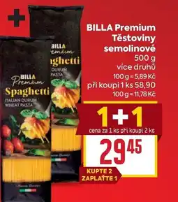 Billa BILLA Premium Těstoviny semolinové nabídka