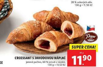 Lidl Croissant s jahodovou náplní nabídka