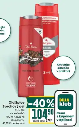 Billa Old Spice Sprchový gel nabídka