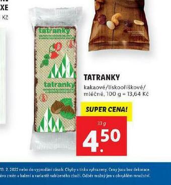 Lidl Tatranky nabídka