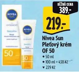 Albert Nivea Sun Pleťový krém OF 50 nabídka