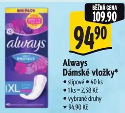 Albert Always Dámské vložky nabídka