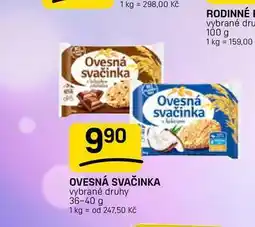 Flop OVESNÁ SVAČINKA vybrané druhy nabídka