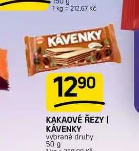 KAKAOVÉ ŘEZY | KÁVENKY vybrané druhy