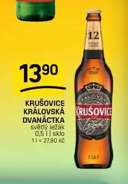 Flop KRUŠOVICE KRÁLOVSKÁ DVANÁCTKA světlý ležák nabídka