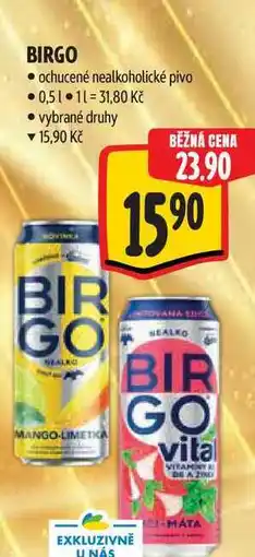 Albert BIRGO ochucené nealkoholické pivo nabídka