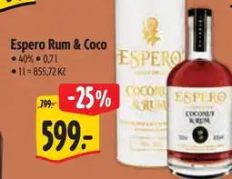 Albert Espero Rum & Coco nabídka