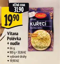 Albert Vitana Polévka + nudle nabídka