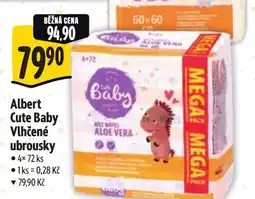 Albert Albert Cute Baby Vlhčené ubrousky nabídka