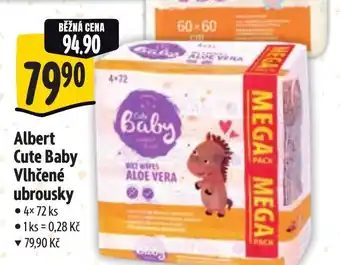 Albert Albert Cute Baby Vlhčené ubrousky nabídka
