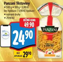 Albert Panzani Těstoviny nabídka