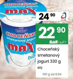 Kubík potraviny Choceňský smetanový jogurt nabídka
