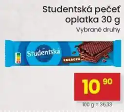 Kubík potraviny Studentská pečeť oplatka nabídka