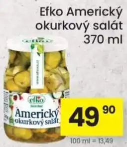 Kubík potraviny Efko Americký okurkový salát nabídka