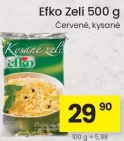 Kubík potraviny Efko Zelí nabídka