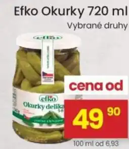 Kubík potraviny Efko Okurky nabídka