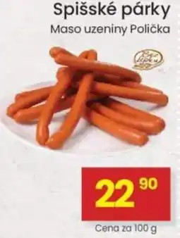 Kubík potraviny Spišské párky nabídka
