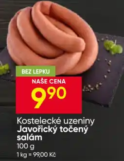 Hruška Kostelecké uzeniny Javořický točený salám nabídka