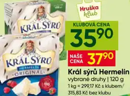 Hruška Král sýrů Hermelín nabídka